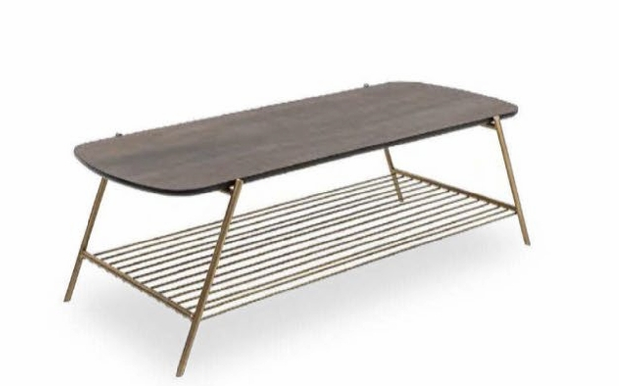 Eleganter Couchtisch aus Holz und Metall modernes Design für jedes Zuhause