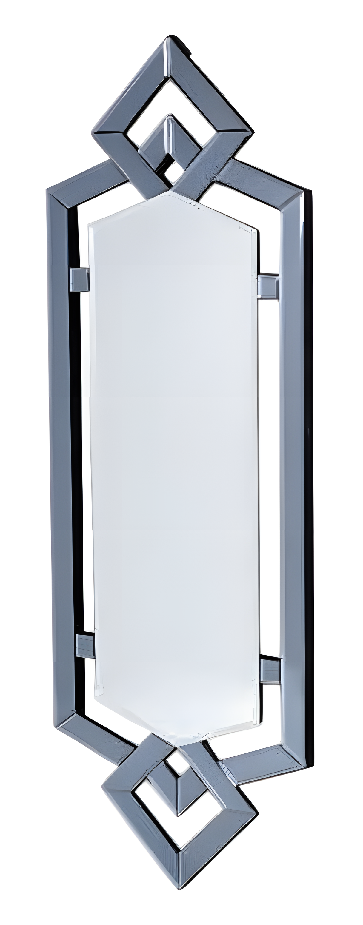 Grauer moderner Spiegel aus Glas für Schlafzimmer und Wohnzimmer