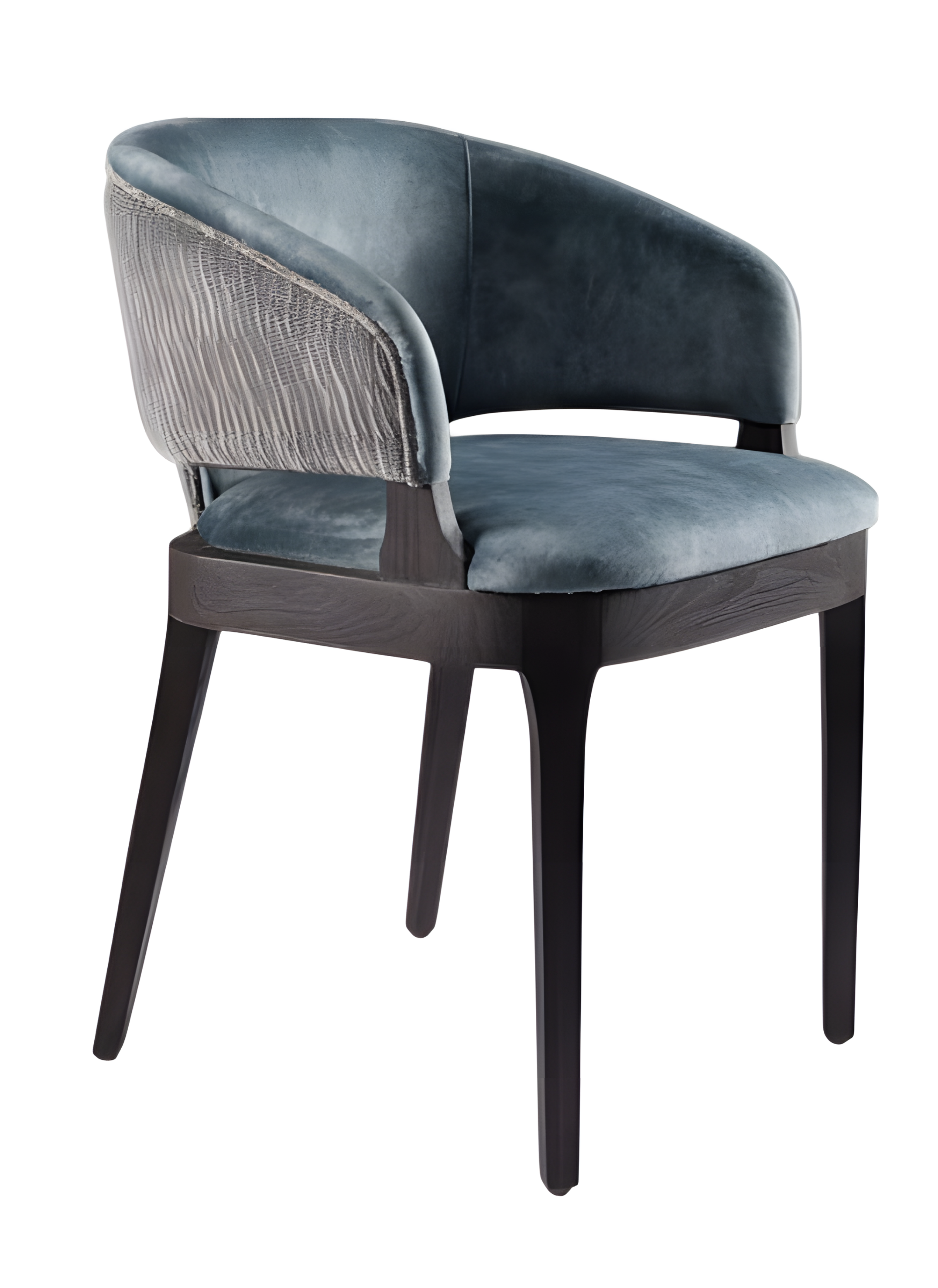 Moderner Holzstuhl mit gepolstertem Sitz Polster Sessel Möbel