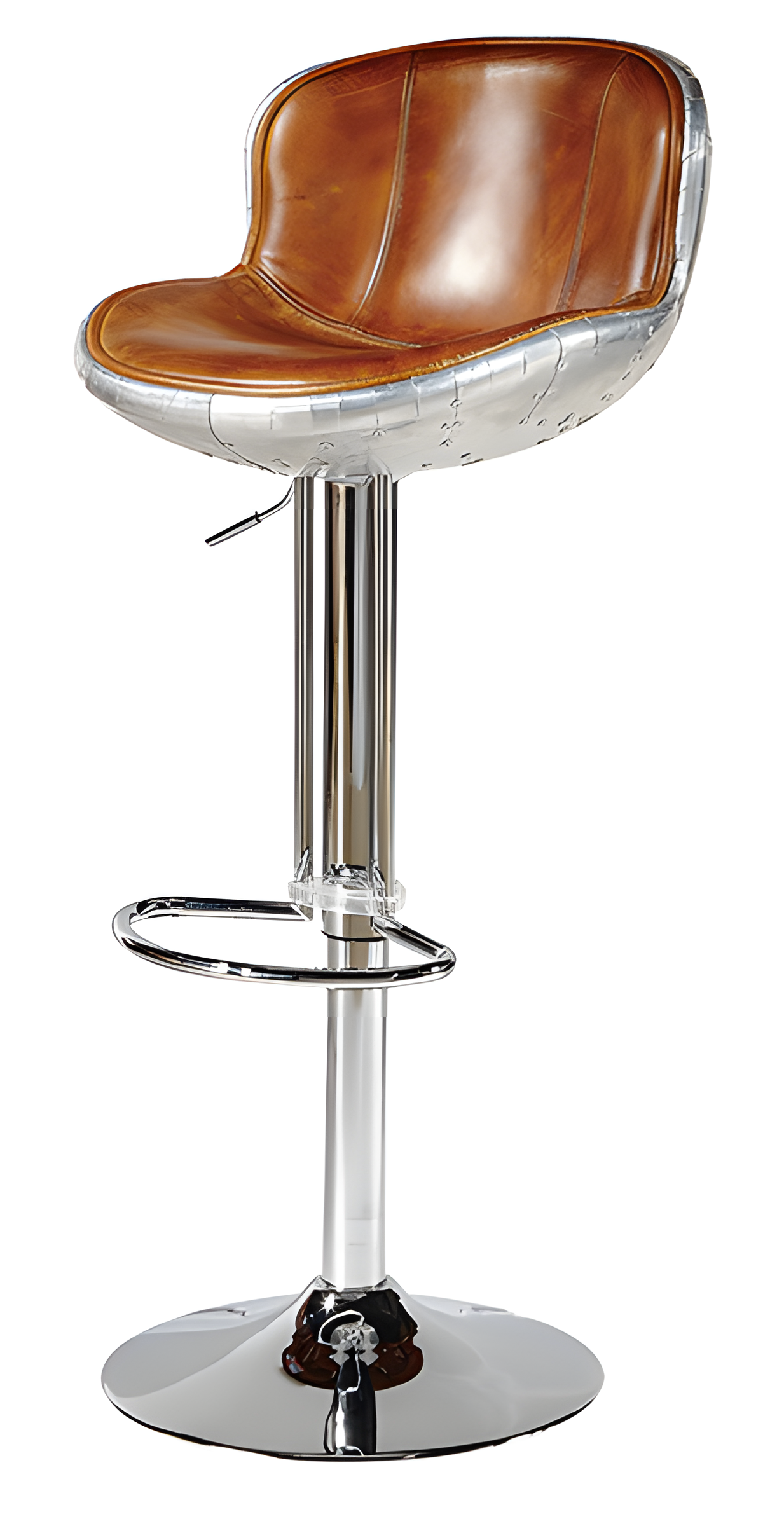 Vintage Barstuhl – Stilvoll, robust & gemütlich Aluminium Leder