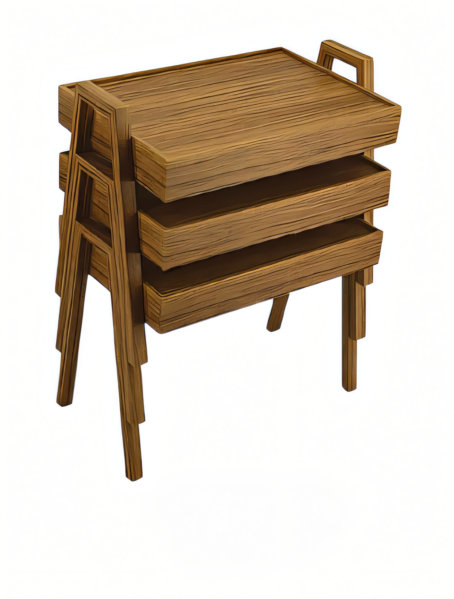 Elegantes braunes Couchtisch-Set aus Holz für modernes Wohnzimmer