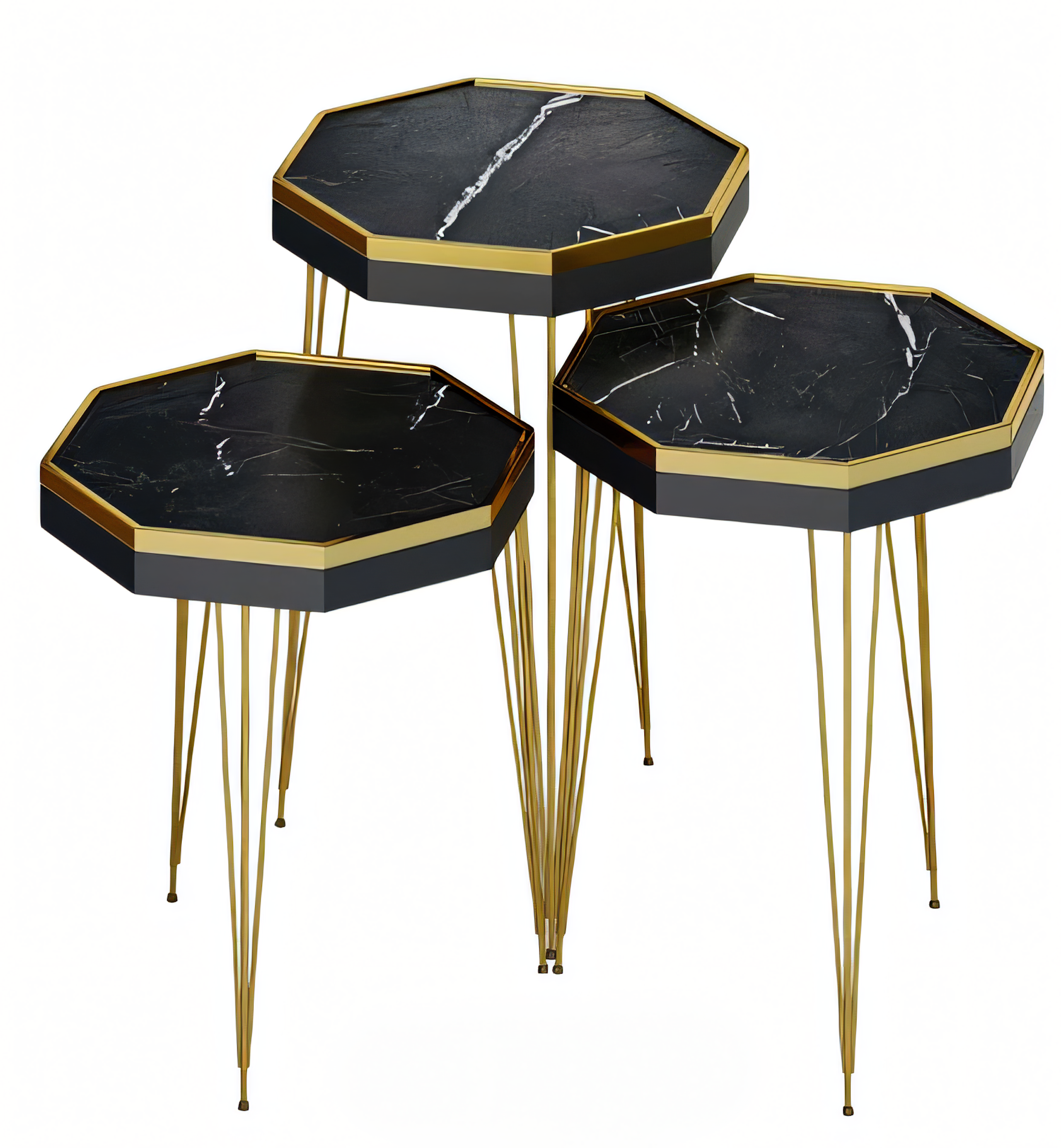 Eleganter schwarzer Beistelltisch aus Holz im modernen Stil