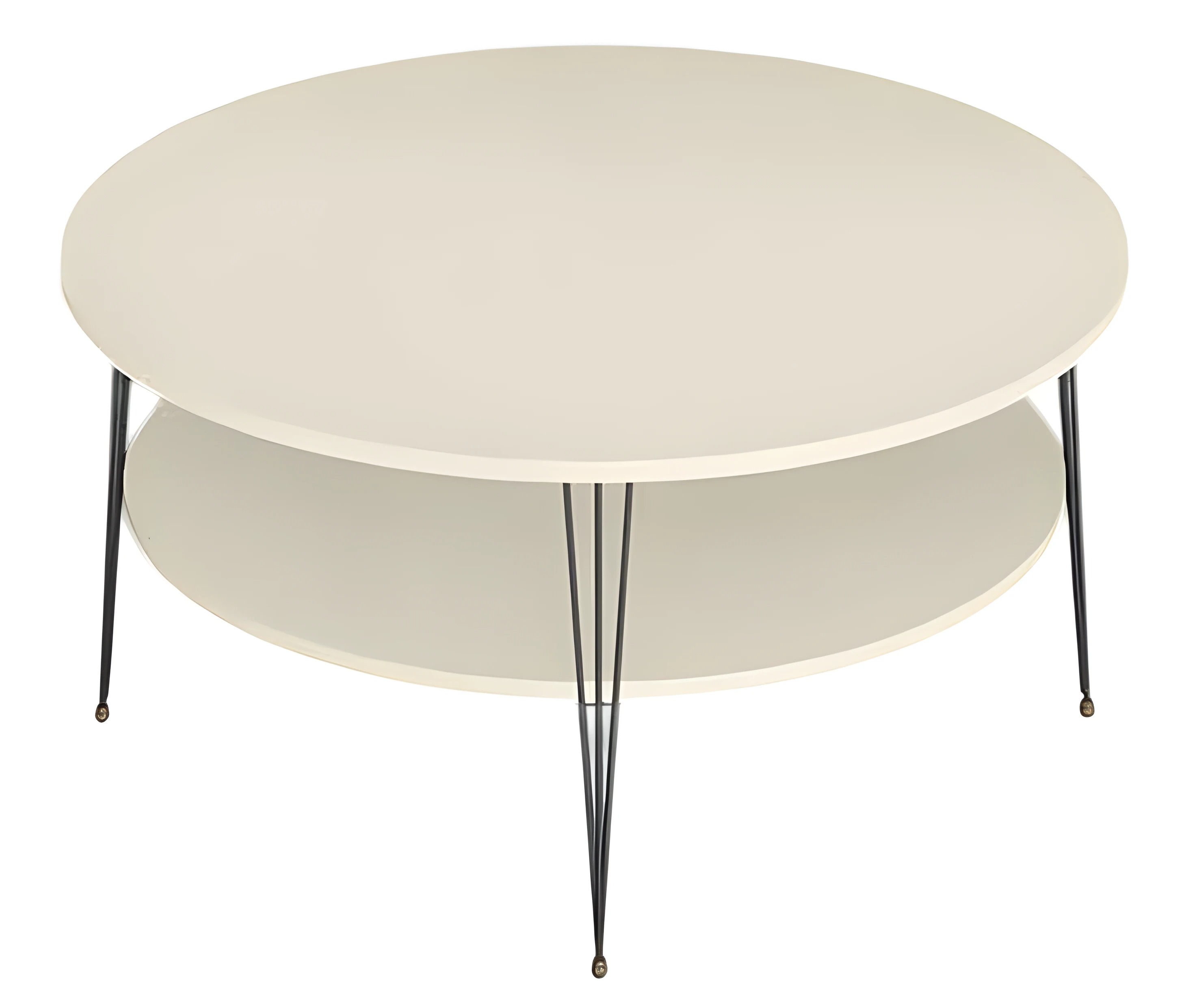 Eleganter Beigefarbener Couchtisch aus Holz mit modernem Design