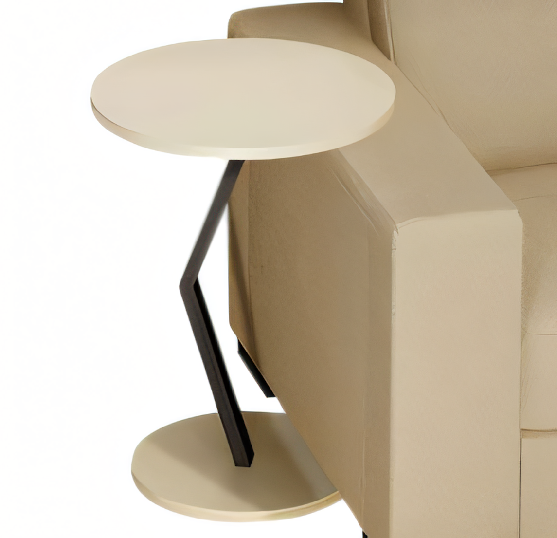 Beistelltisch aus Holz in Beige modern elegant