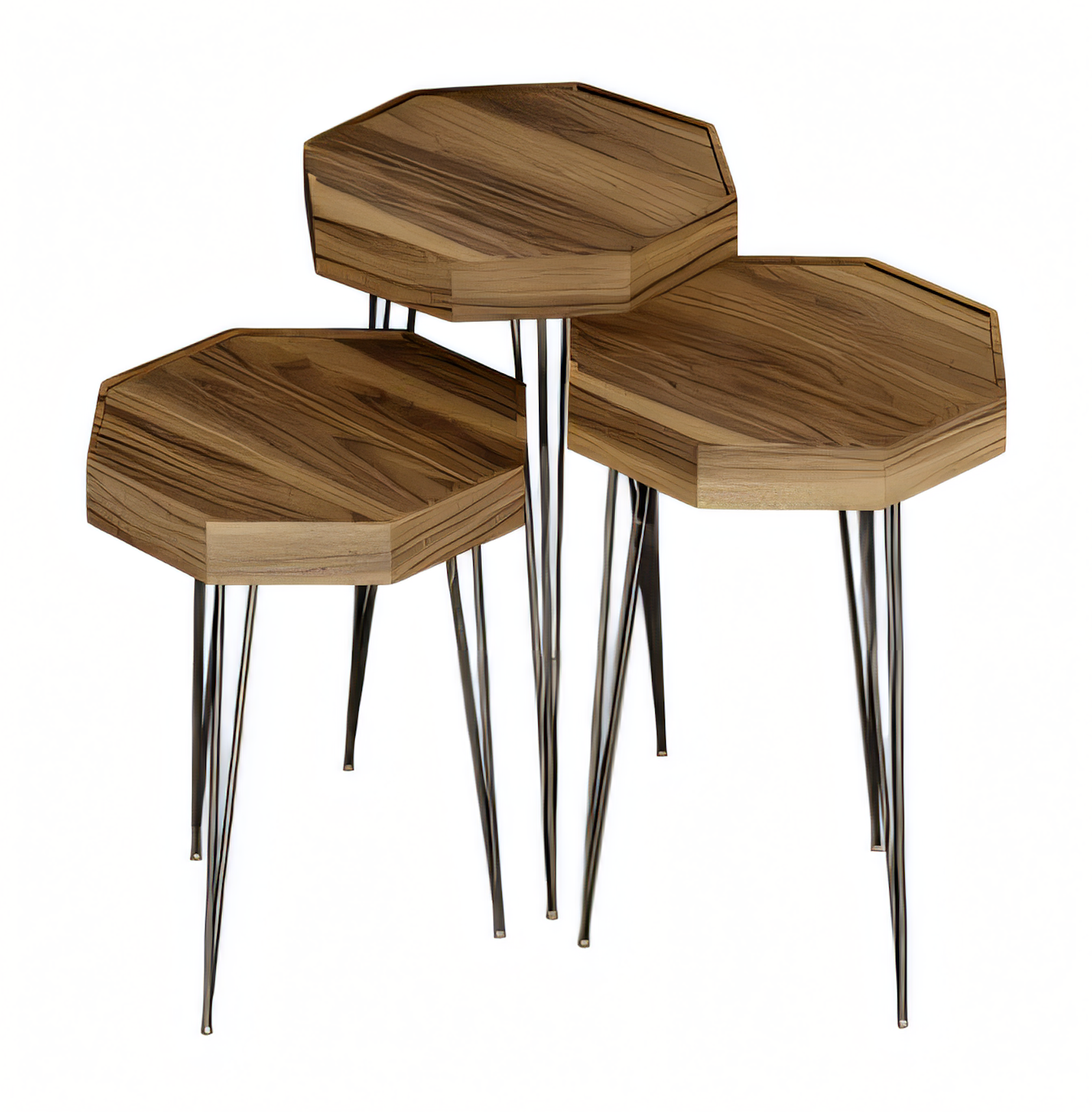 Eleganter Brauner Holz-Beistelltisch im modernen Design