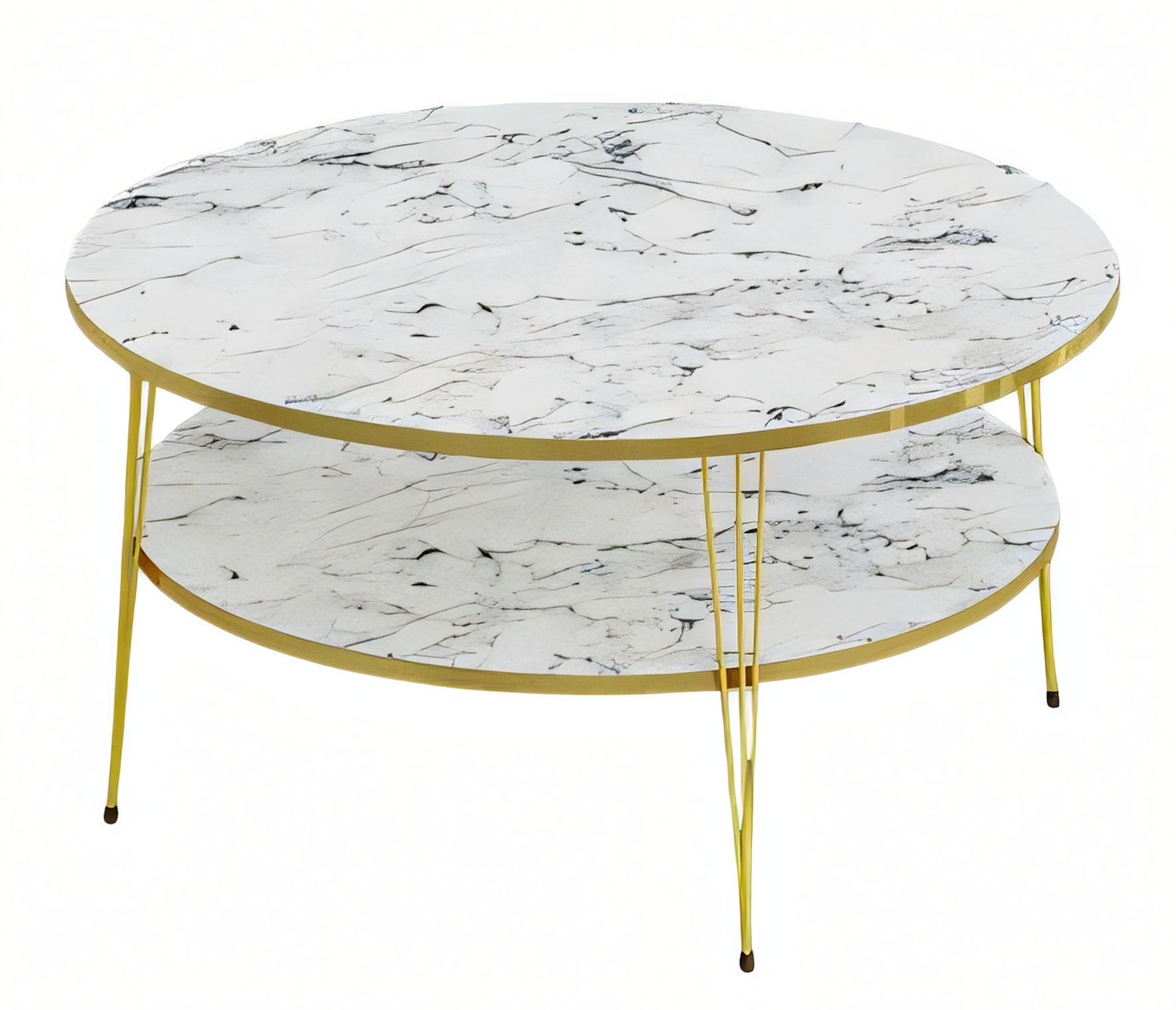 Weißer Holz-Couchtisch im modernen Design