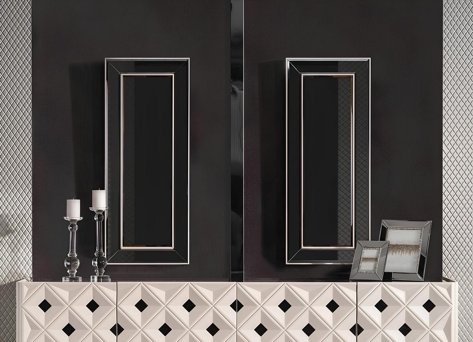 Moderner transparenter Glas-Spiegel in stilvollem Design