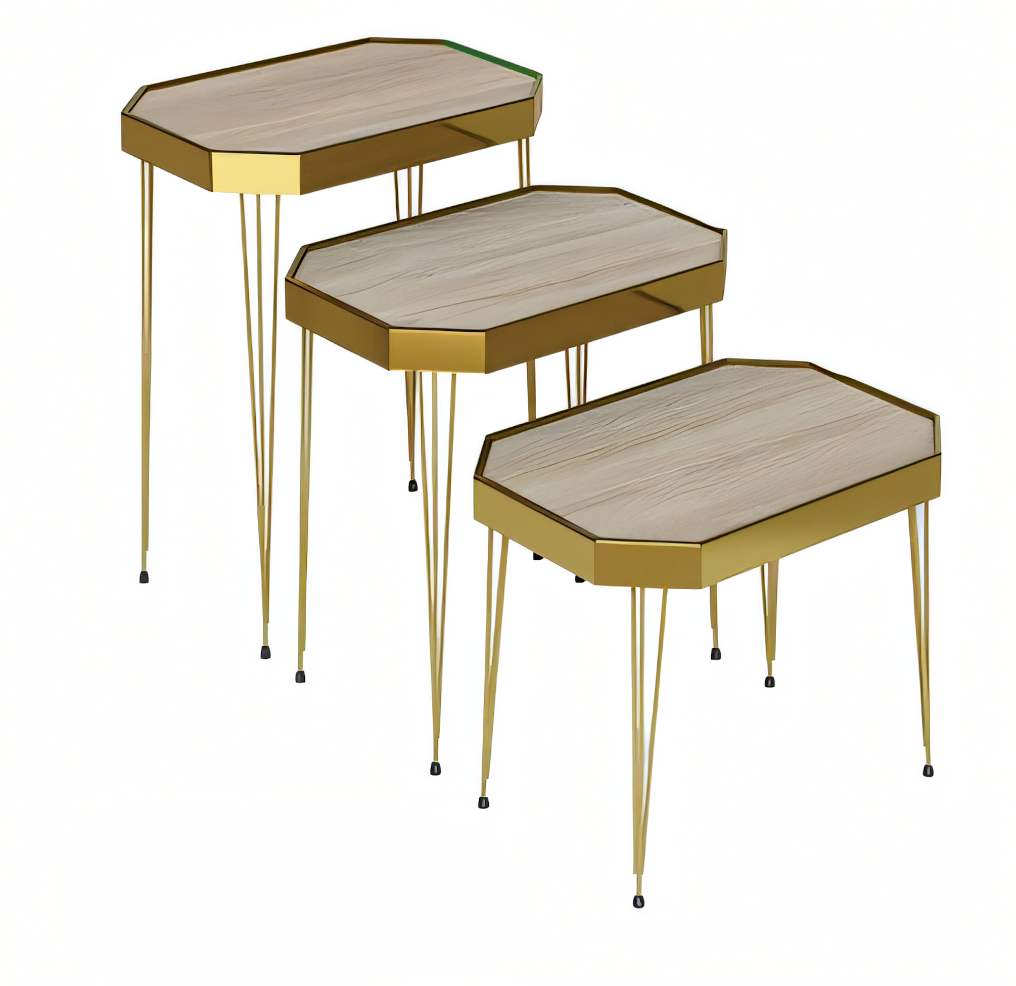 Beistelltisch Holz Beige Modern Elegant