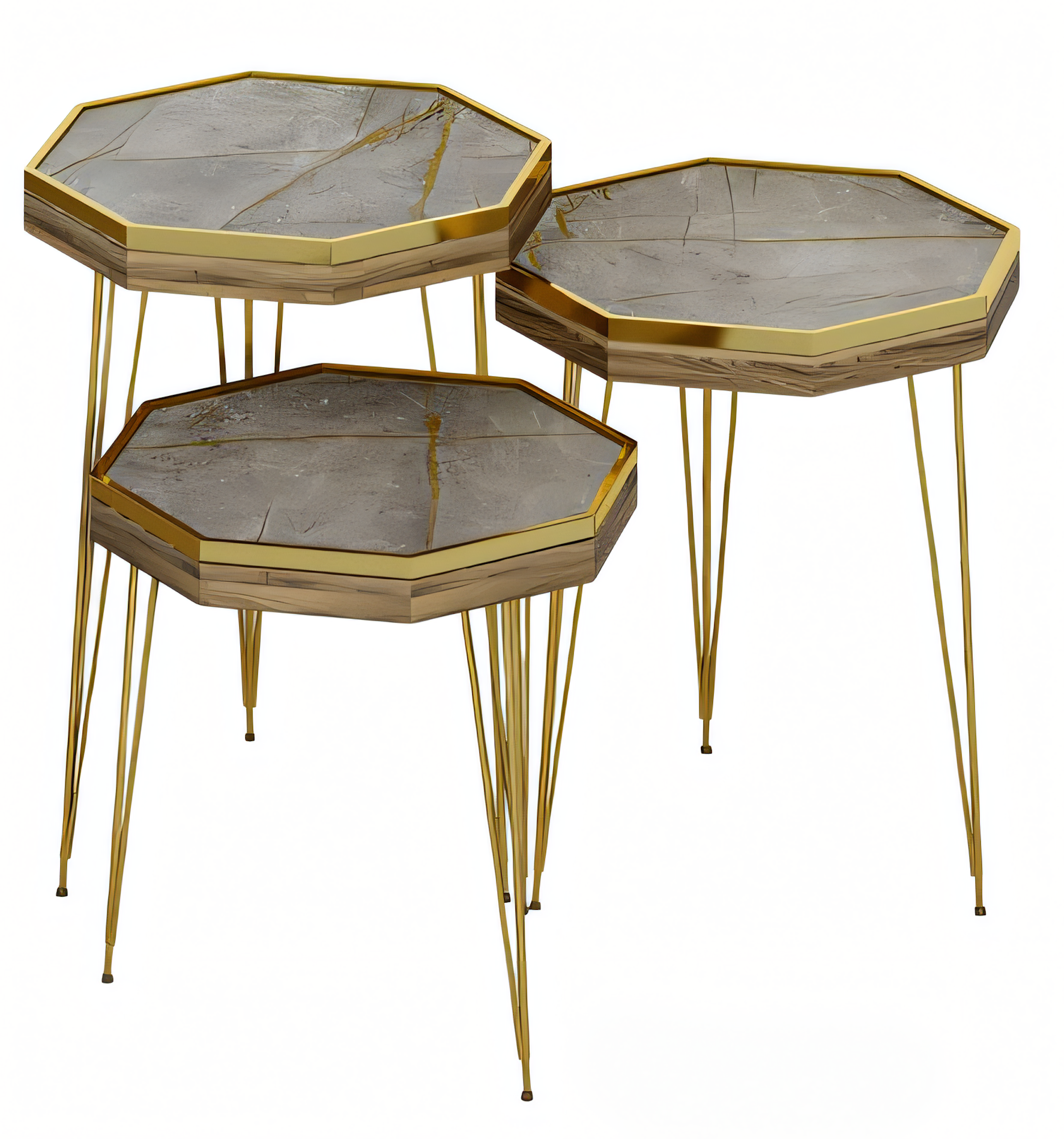 Beistelltisch aus Holz in Braun modern eleganter Wohnstil