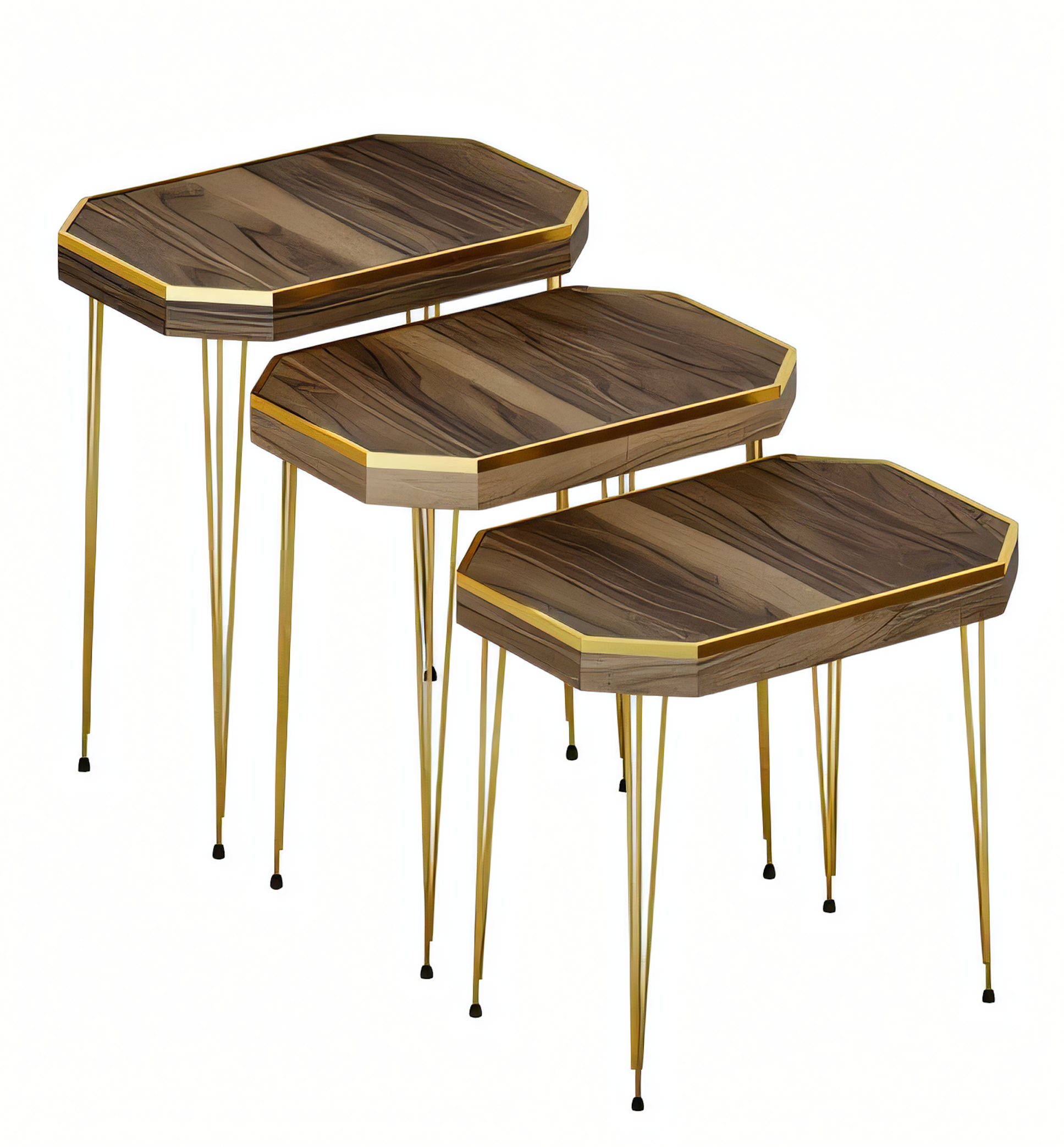 Beistelltisch Holz Braun Modern Elegant