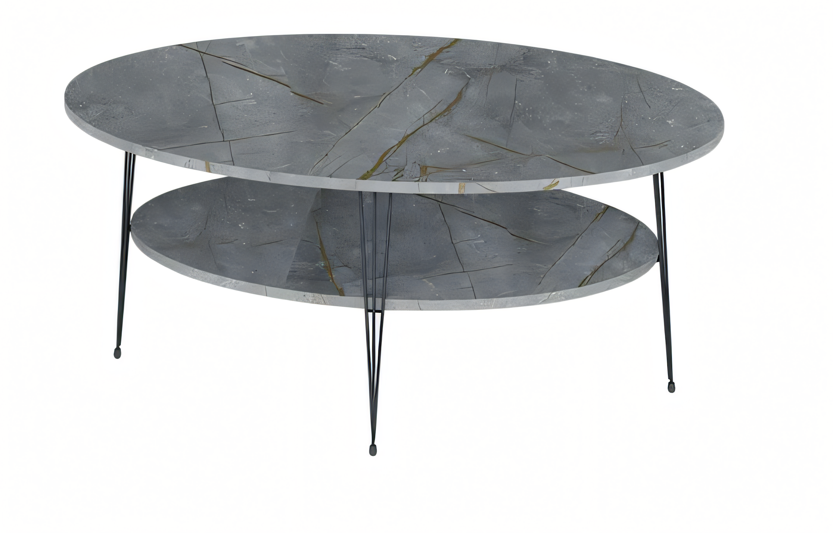 Moderner grauer Couchtisch aus Holz mit stilvollem Design