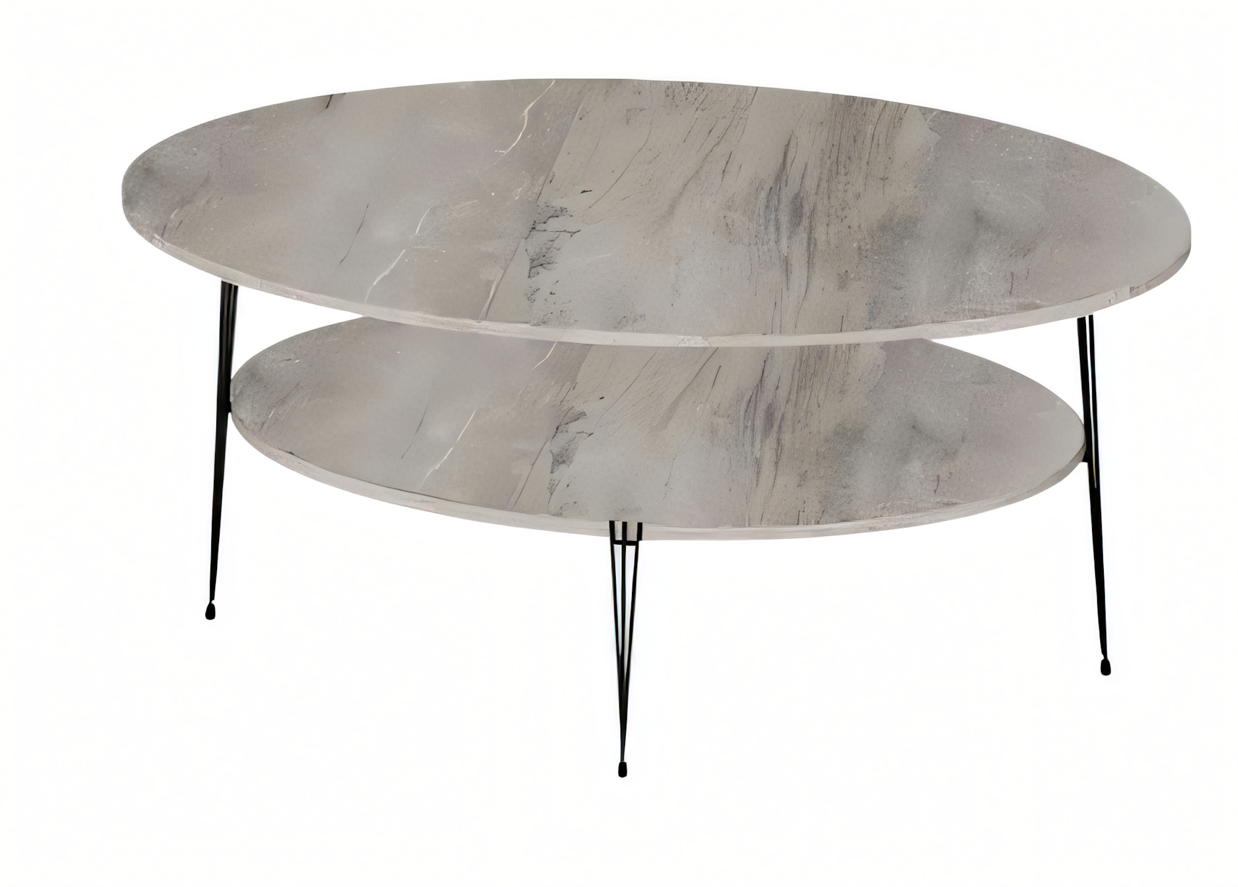 Grauer Holzcouchtisch im modernen Design