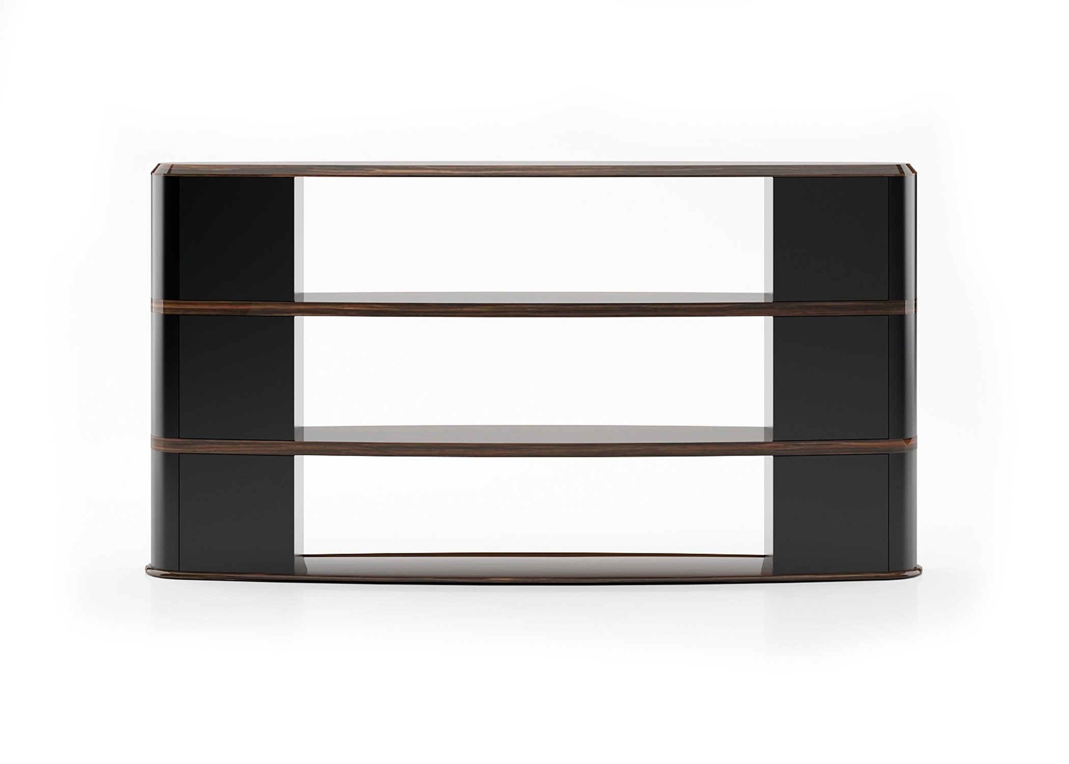 Elegantes Holz Bücherregal in warmem Braun für stilvolle Räume