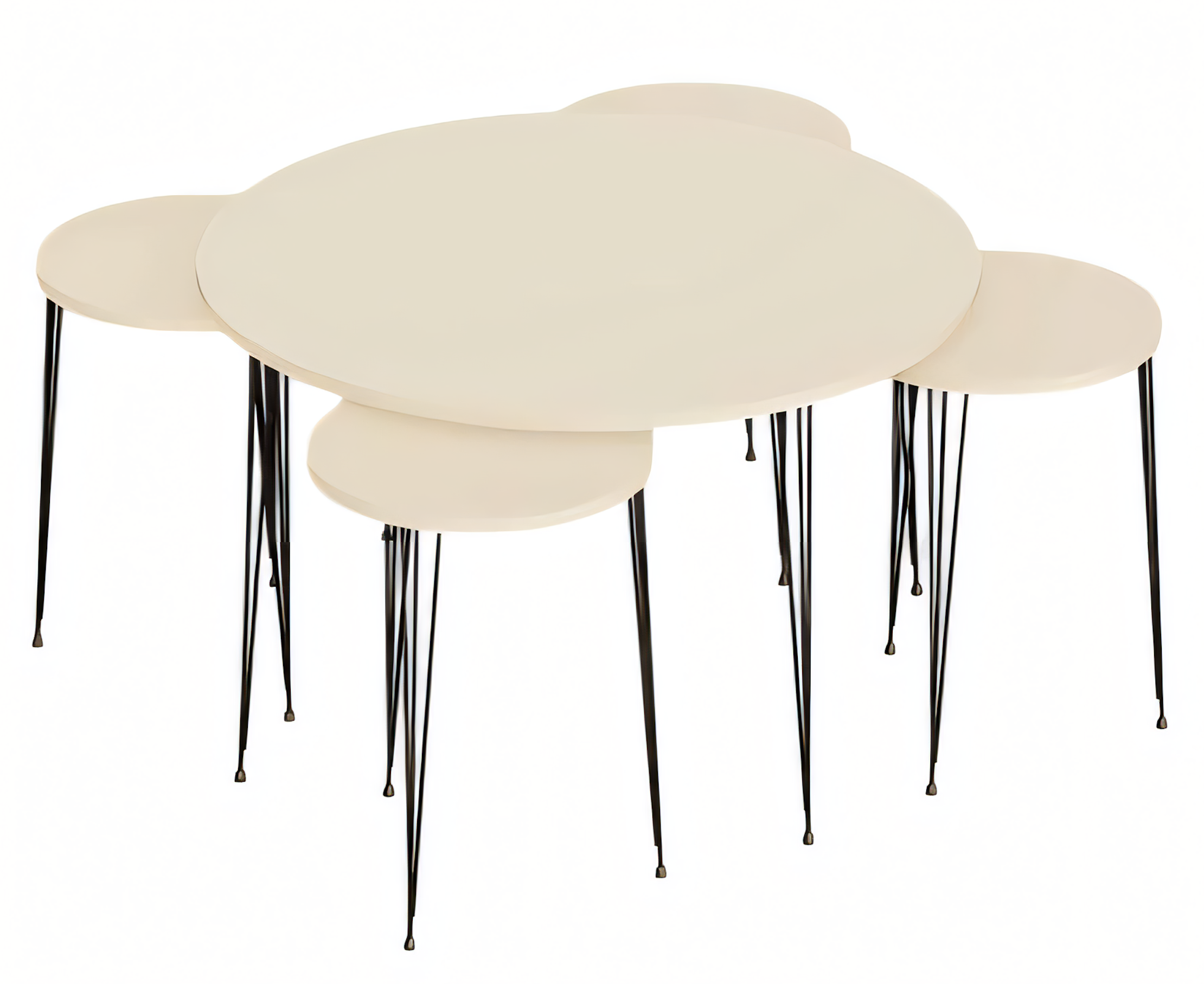 Eleganter Beistelltisch aus Holz in Beige für modernes Wohnzimmer