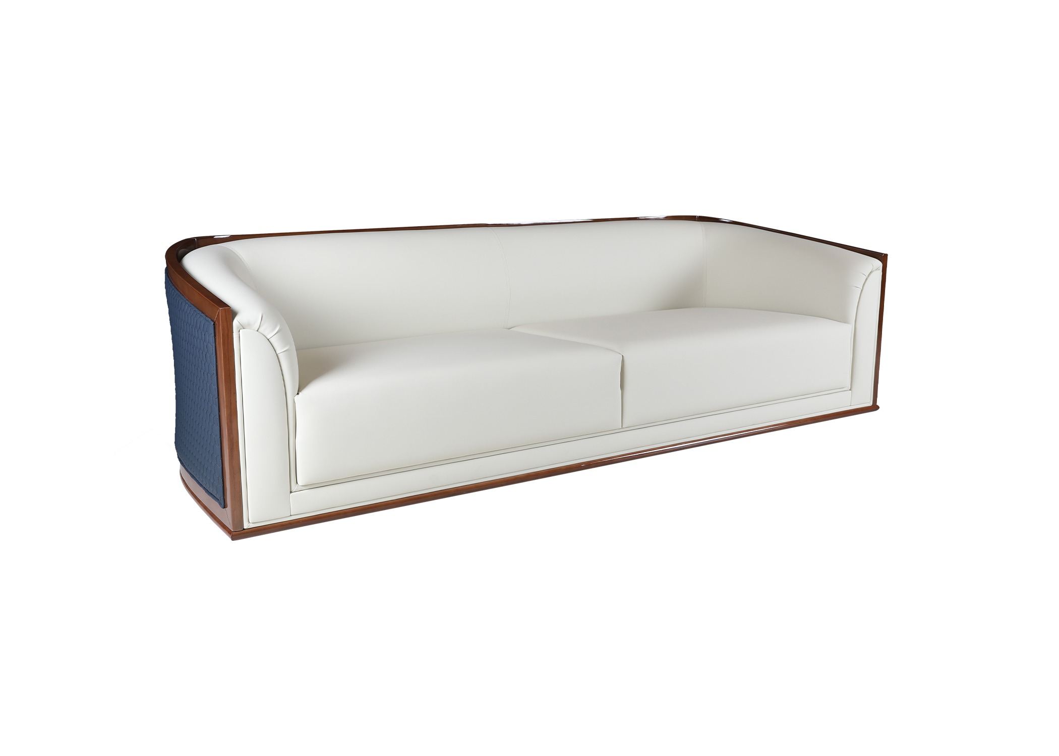 Moderner weißer Stoff 3-Sitzer Sofa in elegantem Design