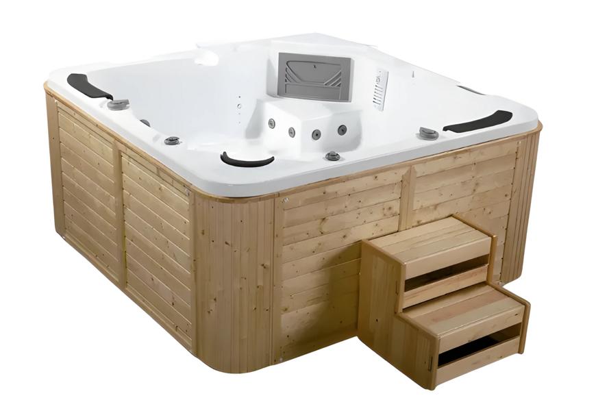 Spa Whirlpool Whirlwanne Massagebecken Sprudelbad Hydromassagewanne 200x200 cm