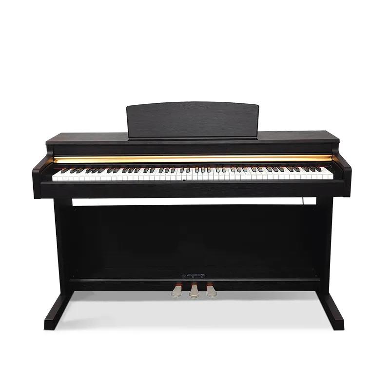 Digitales Klavier Piano Heimklavier Digital Keyboard 137cm Schwarz