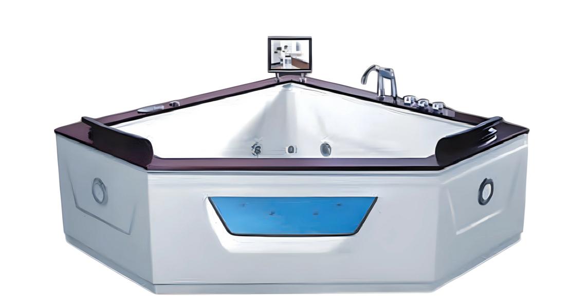 Eckbadewanne Whirlpool Massagewanne Luxuswanne Hydromassagewanne 180x180 cm