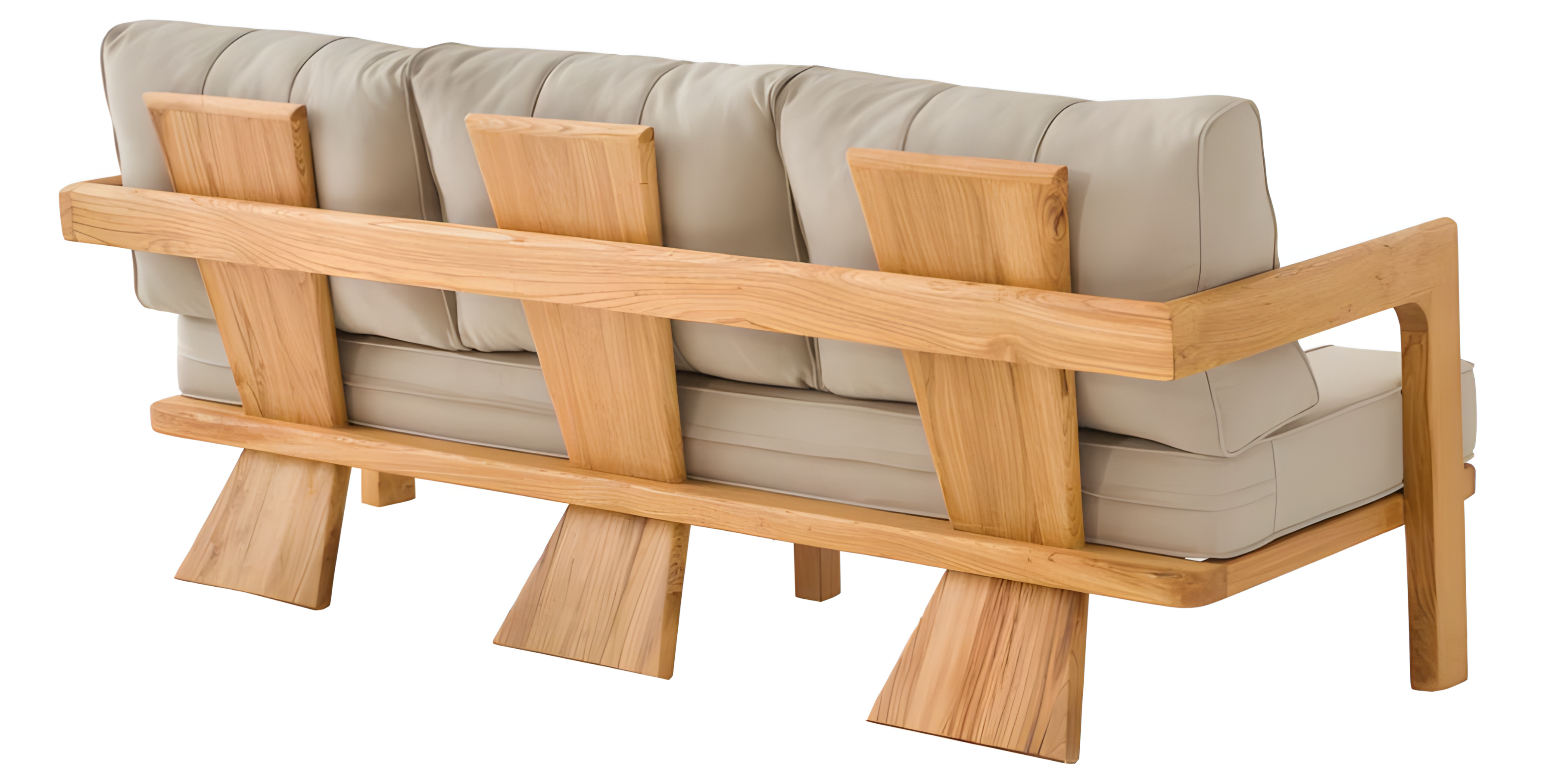 Moderner Beiger Stoff-Sofa für Terrasse und Balkon