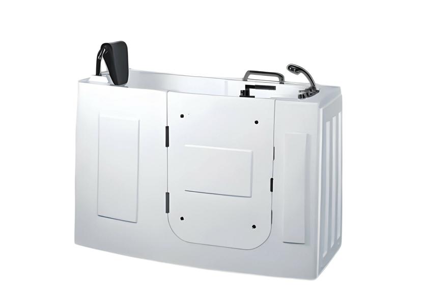 Sitzbadewanne Badewanne mit Whirlpool-Funktion mit Tür Bad 140x76 cm