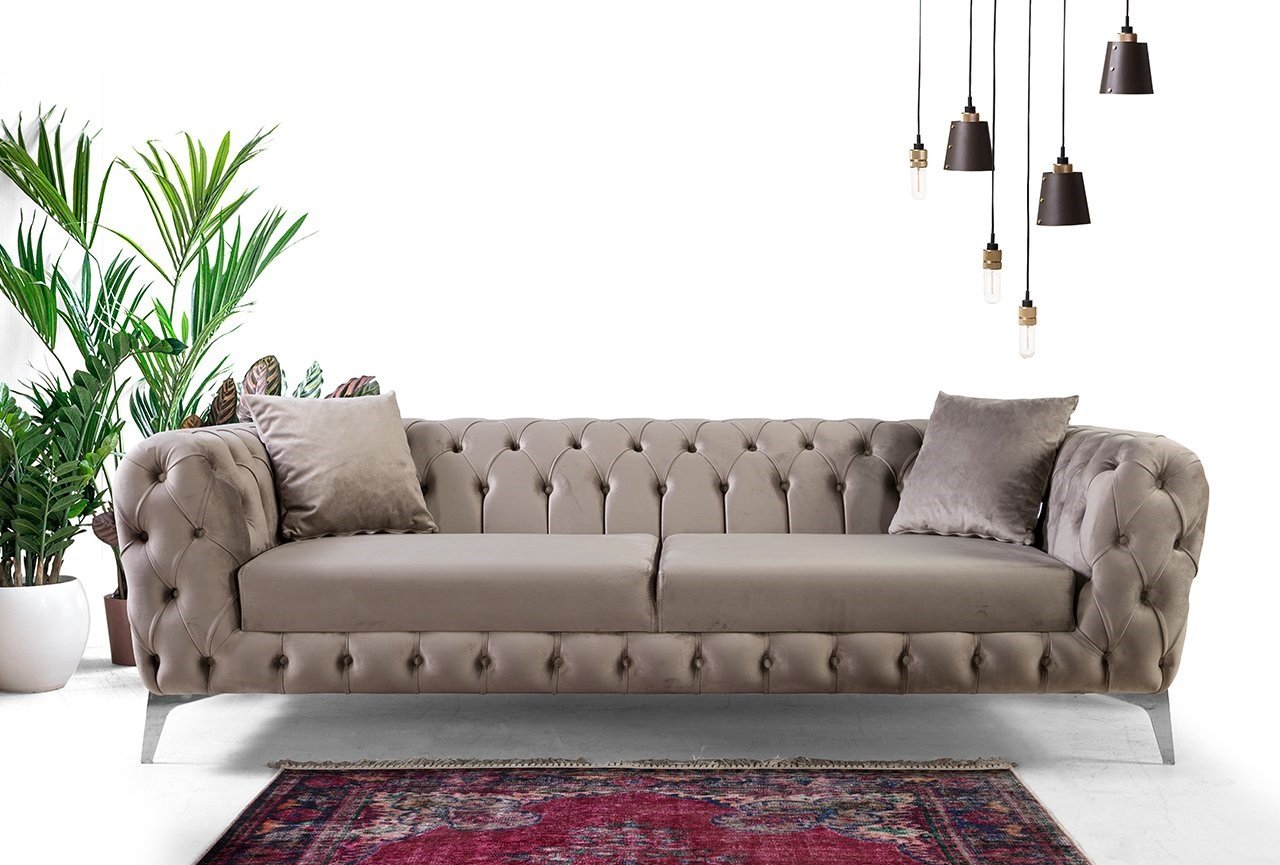 Modernes 3-Sitzer-Sofa Gemütliche Atmosphäre und Stil