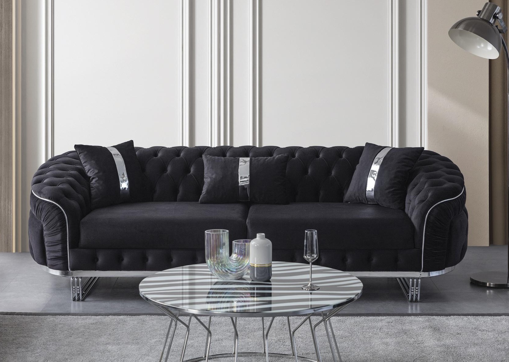 Gemütliche Atmosphäre Harmonie von Form und Stil  Modernes Sofa