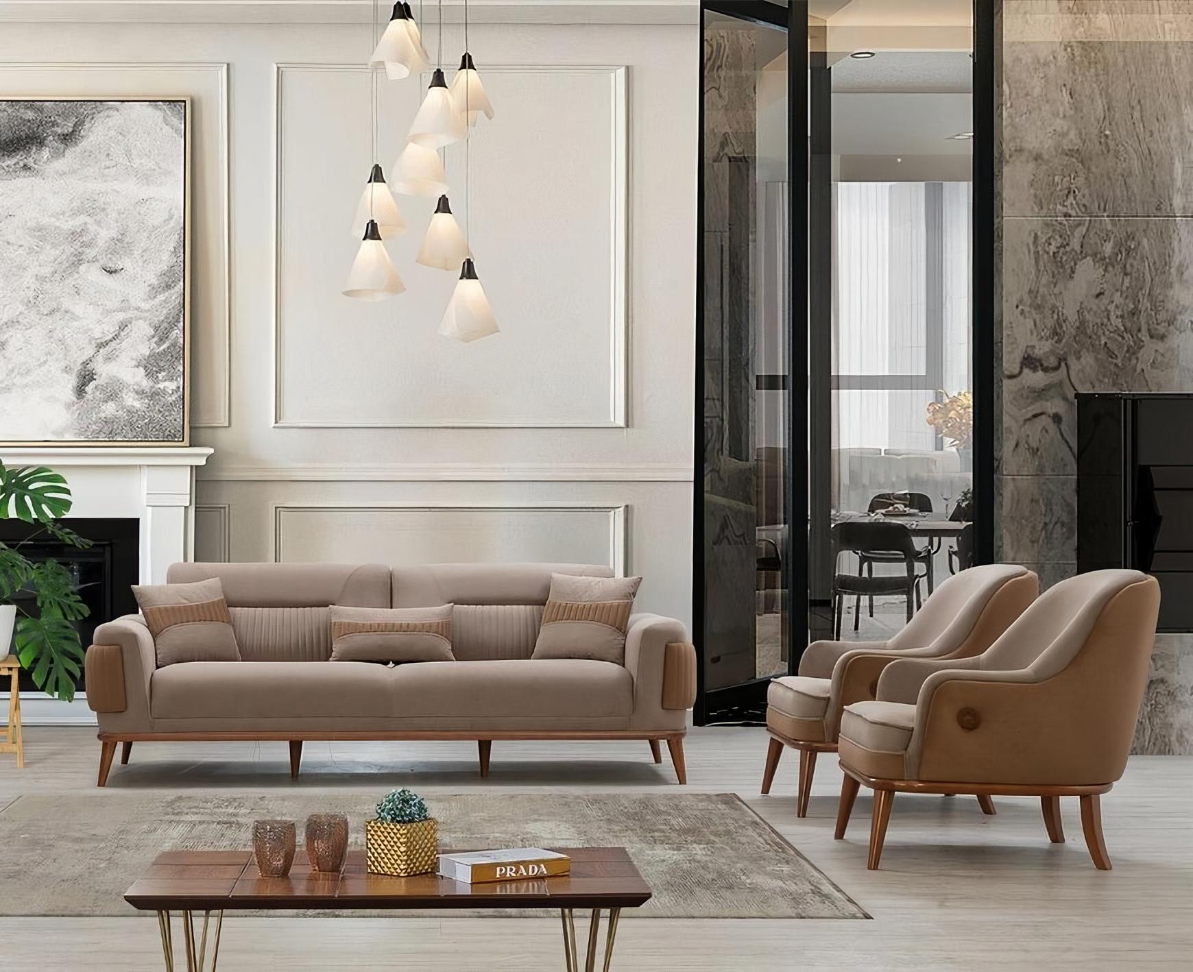 Modernes universelles Möbelset – Sofa und Sessel