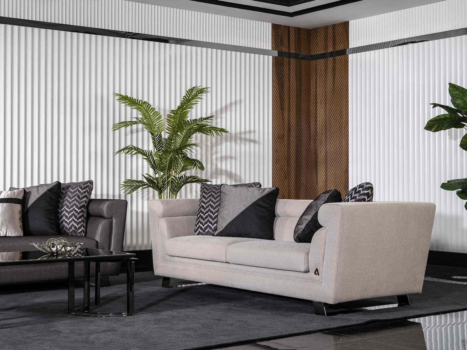 Sofa Couch Stoff Polster Hochwertig Sofas Couchen Wohnzimmer Design 3 Sitzer