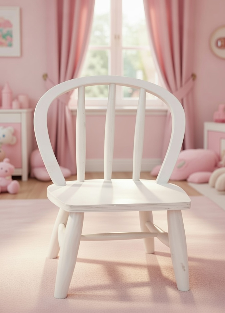 Moderne Kinderstuhl aus Holz im stilvollen Design für das Kinderzimmer