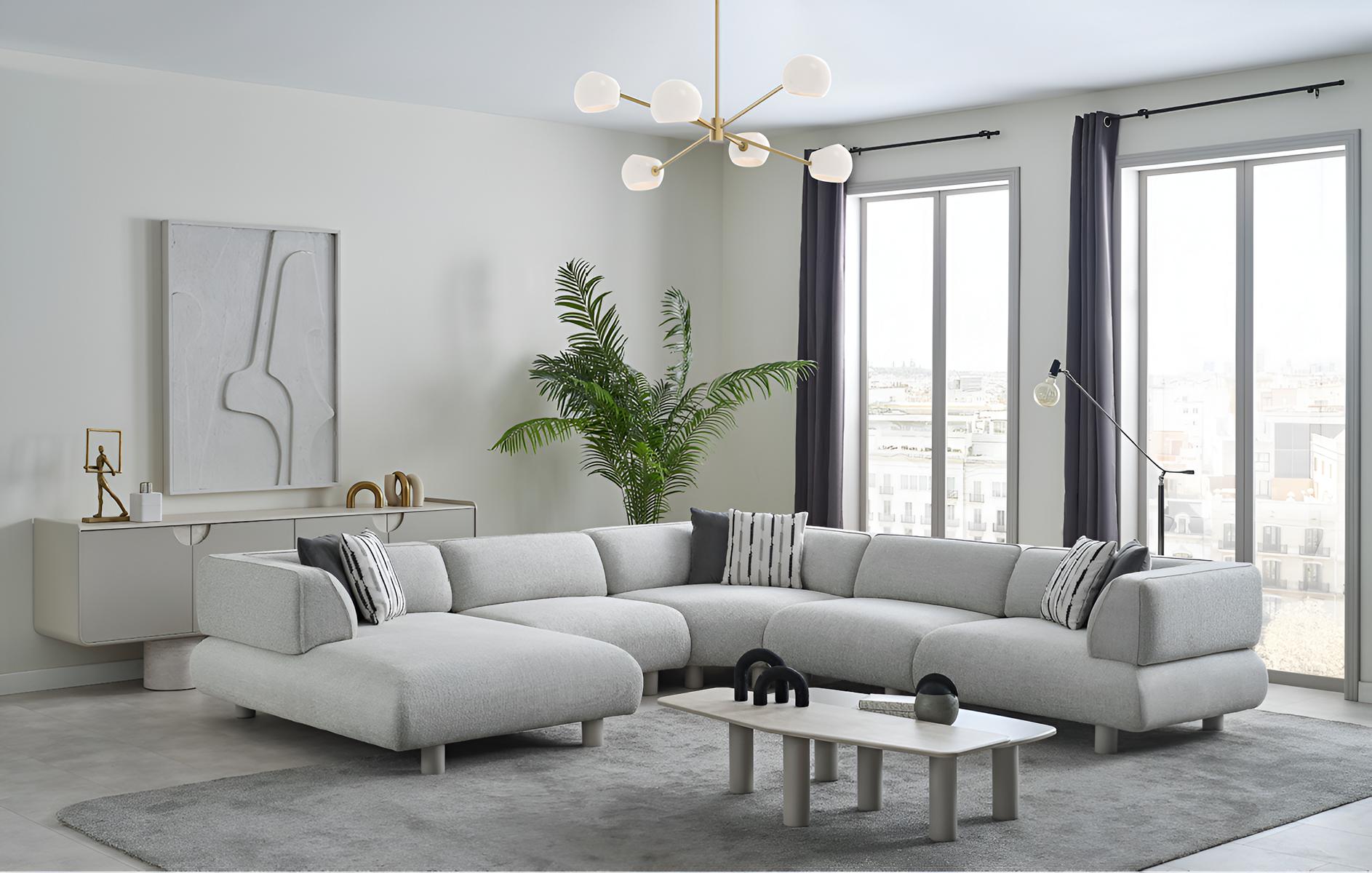 Graues Elegantes Sideboard Exklusive Wohnzimmer Kommode Holzmöbel