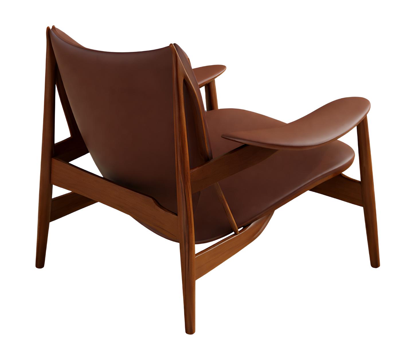 Designer Braun Leder Sessel Modern Stilvolle Sitzmöbel Wohnzimmer