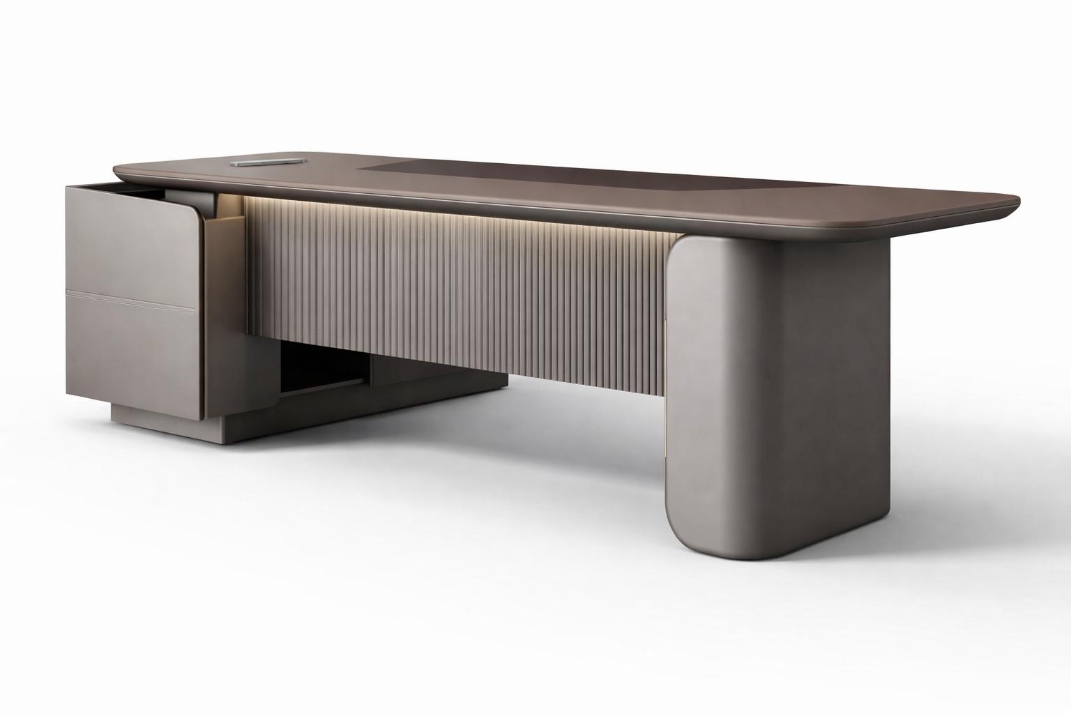 Moderner Chefschreibtisch mit eleganter Holzoberfläche und Design