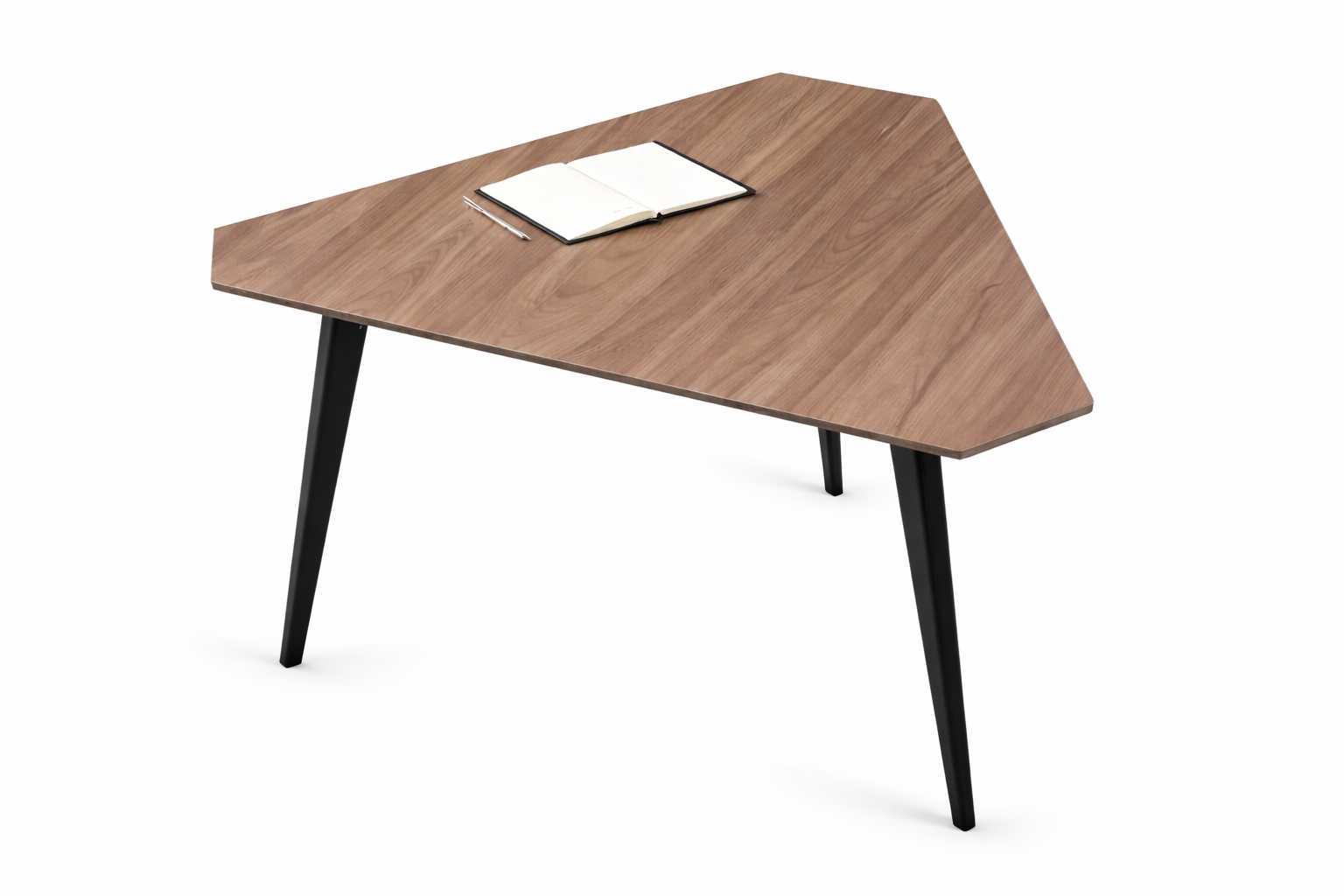 Eleganter Moderner Holzschreibtisch in Braun mit stabiler Konstruktion