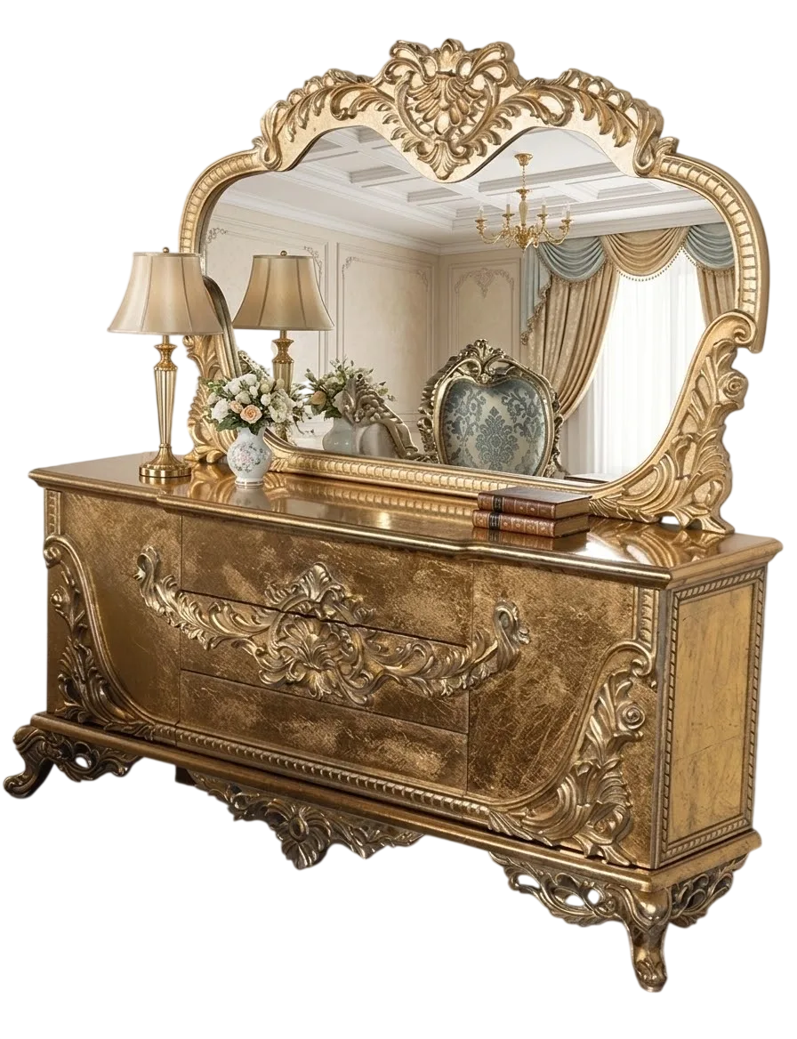 Klassisches Sideboard mit Spiegel für ein elegantes Wohnambiente