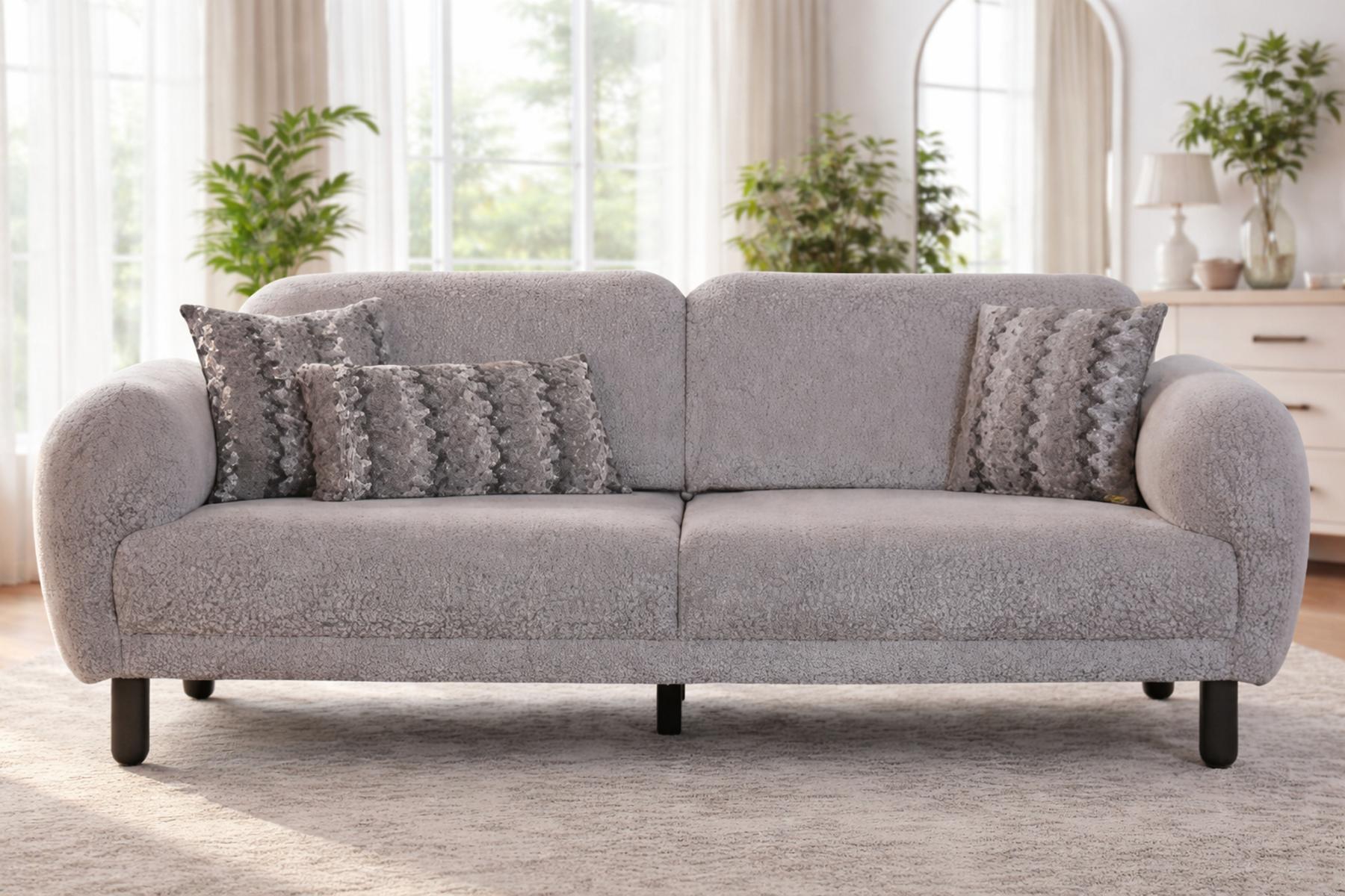 Modernes Graues Polstersofa Exklusive Stoffsofas Wohnzimmer Möbel