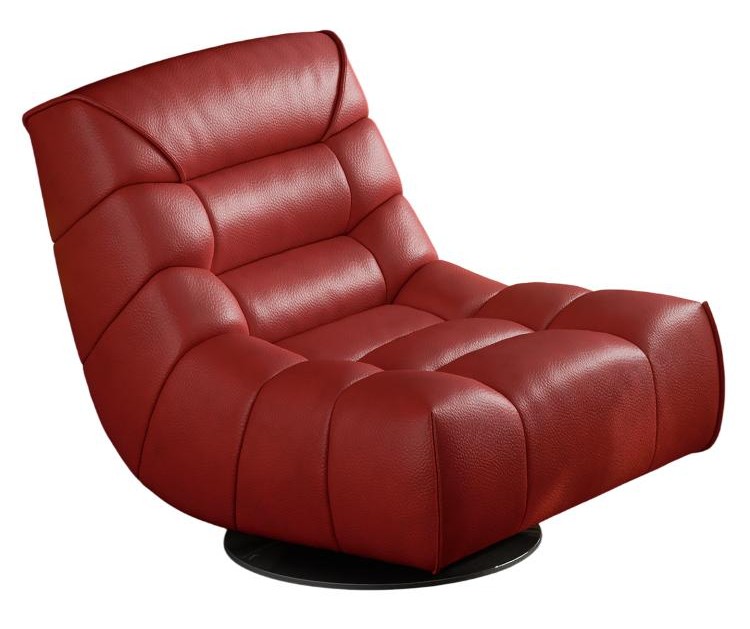 Rotleder Sessel Modernes Design für Wohnzimmer Luxuriöses Möbel