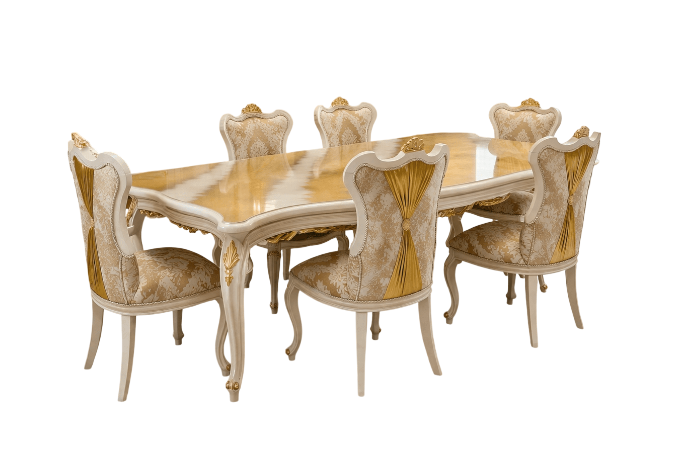 Esszimmer-Set mit Tisch und 6 Stühlen, stilvoll & bequem