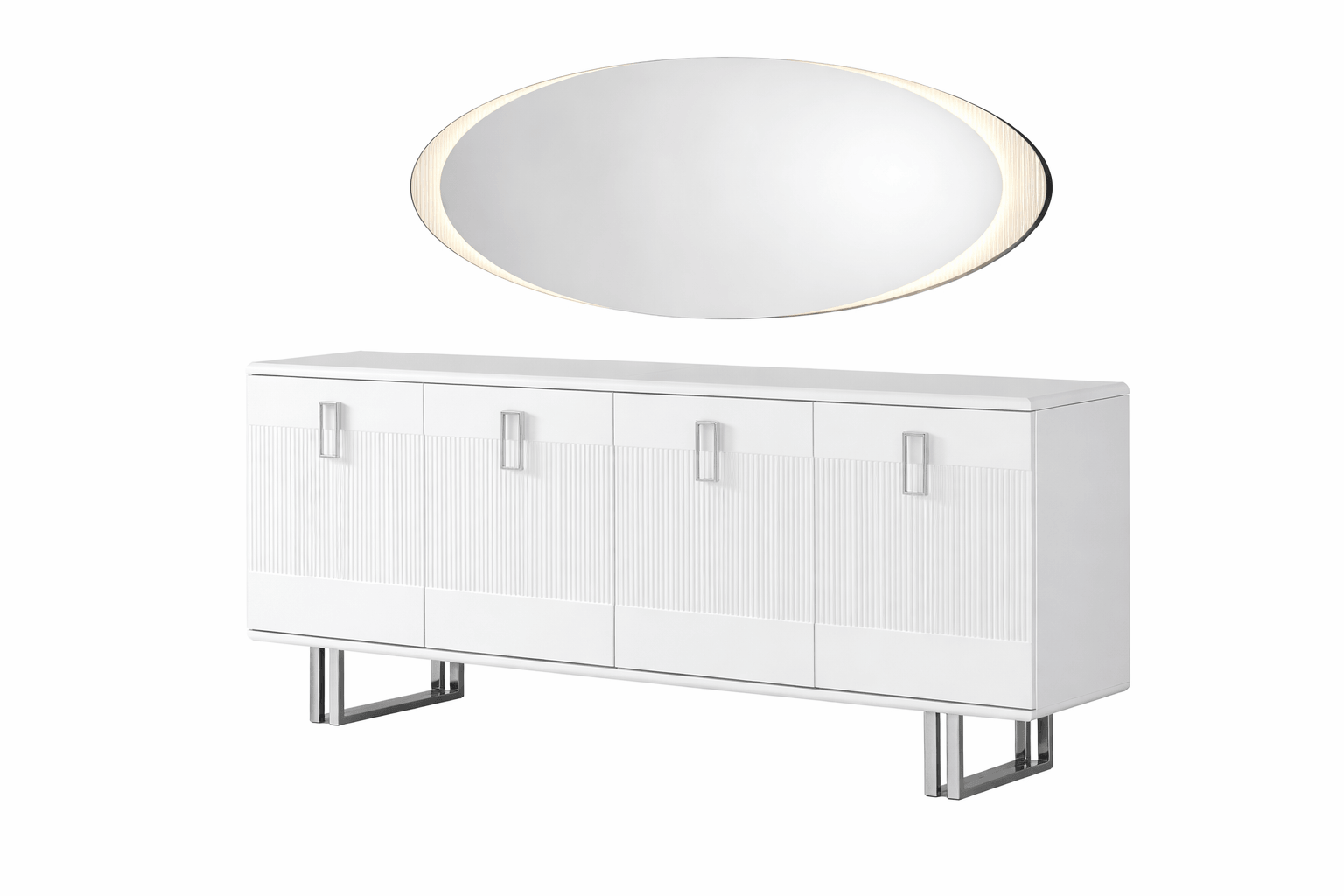 Elegantes Sideboard mit Spiegel für stilvolles Ambiente und Stauraum