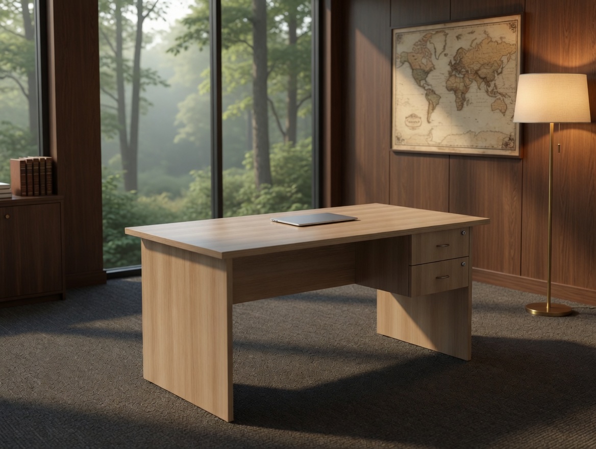 Moderner Bürotisch Schreibtisch Holzoptik Mit Schubladen