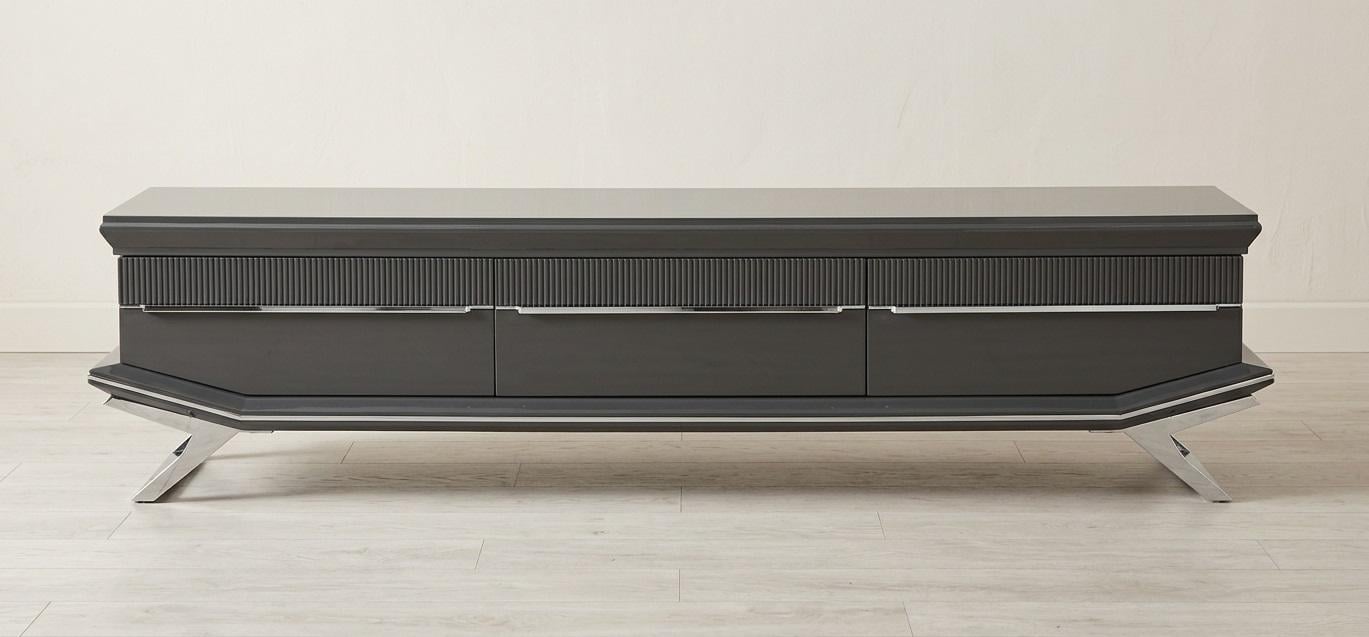 Unterblock Stil modern Farbe grau neu praktisch komfortabel Wohnzimmer