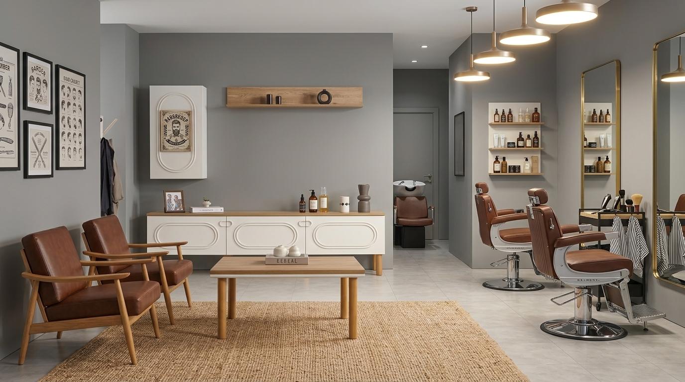 Tisch Wohnwand Schrank Regal Stil modern Farbe beige neu rechteckig