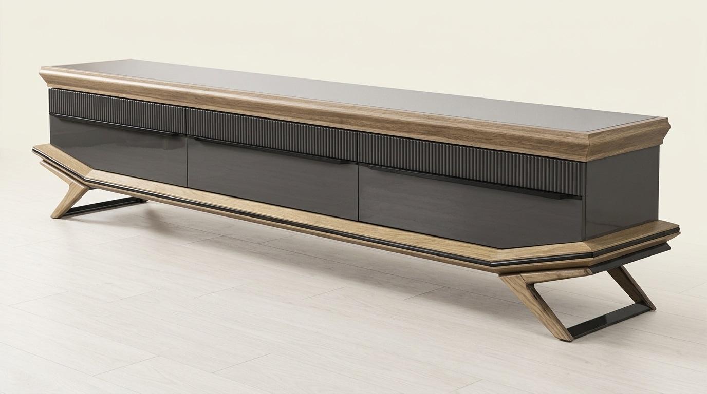 Unterblock Stil modern Farbe schwarz bequem praktisch Wohnzimmer neu