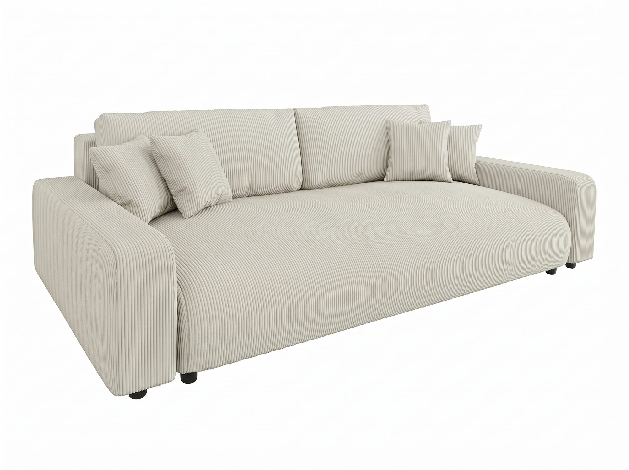 Beiges 4-Sitzer-Sofa aus Stoff  Schlafsofa großes Sofa Wohnzimmermöbel