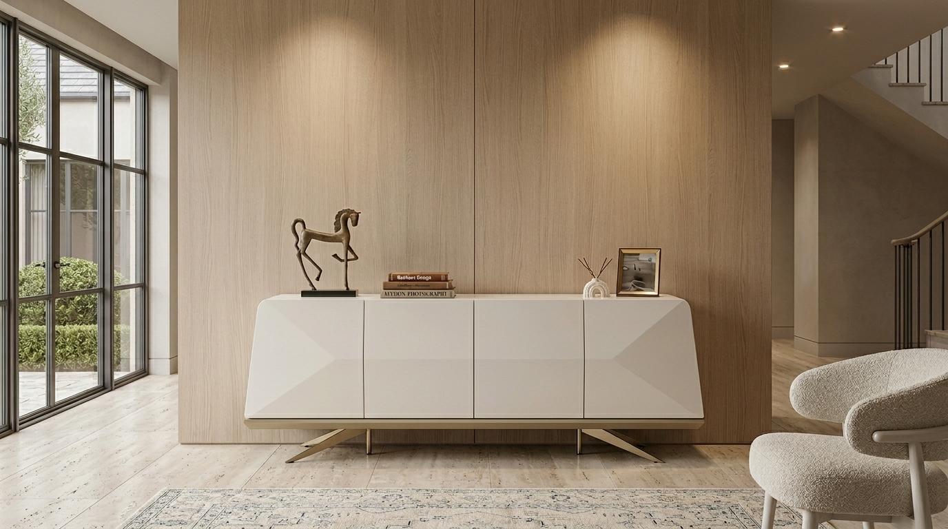 Konsole Stil modern Farbe weiß Wohnzimmer bequem praktisch komfortabel