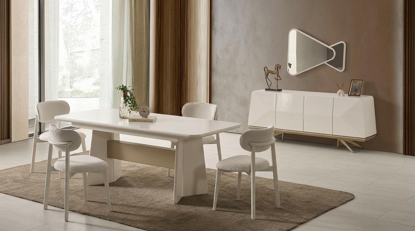 Tisch Konsole Spiegel Wohnzimmer Stil modern Farbe weiß neu rechteckig