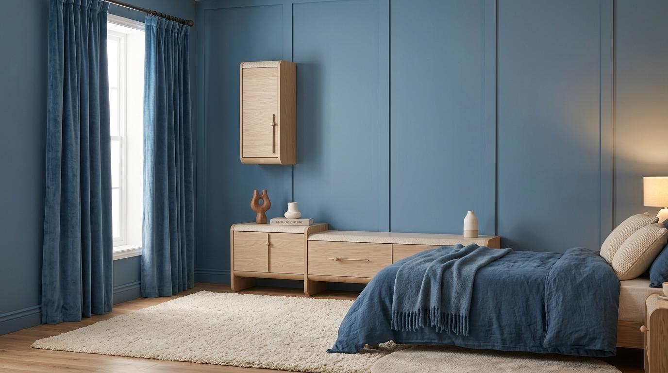 Wohnwand Schrank Sideboard Wohnzimmer Stil modern Farbe beige neu praktisch