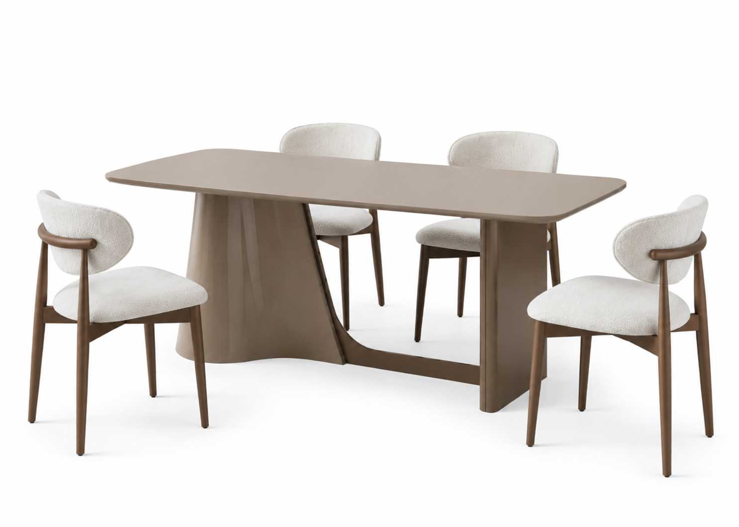 Esstisch mit 4x Stühle Designer Komplettes Luxusmöbel Esszimmer