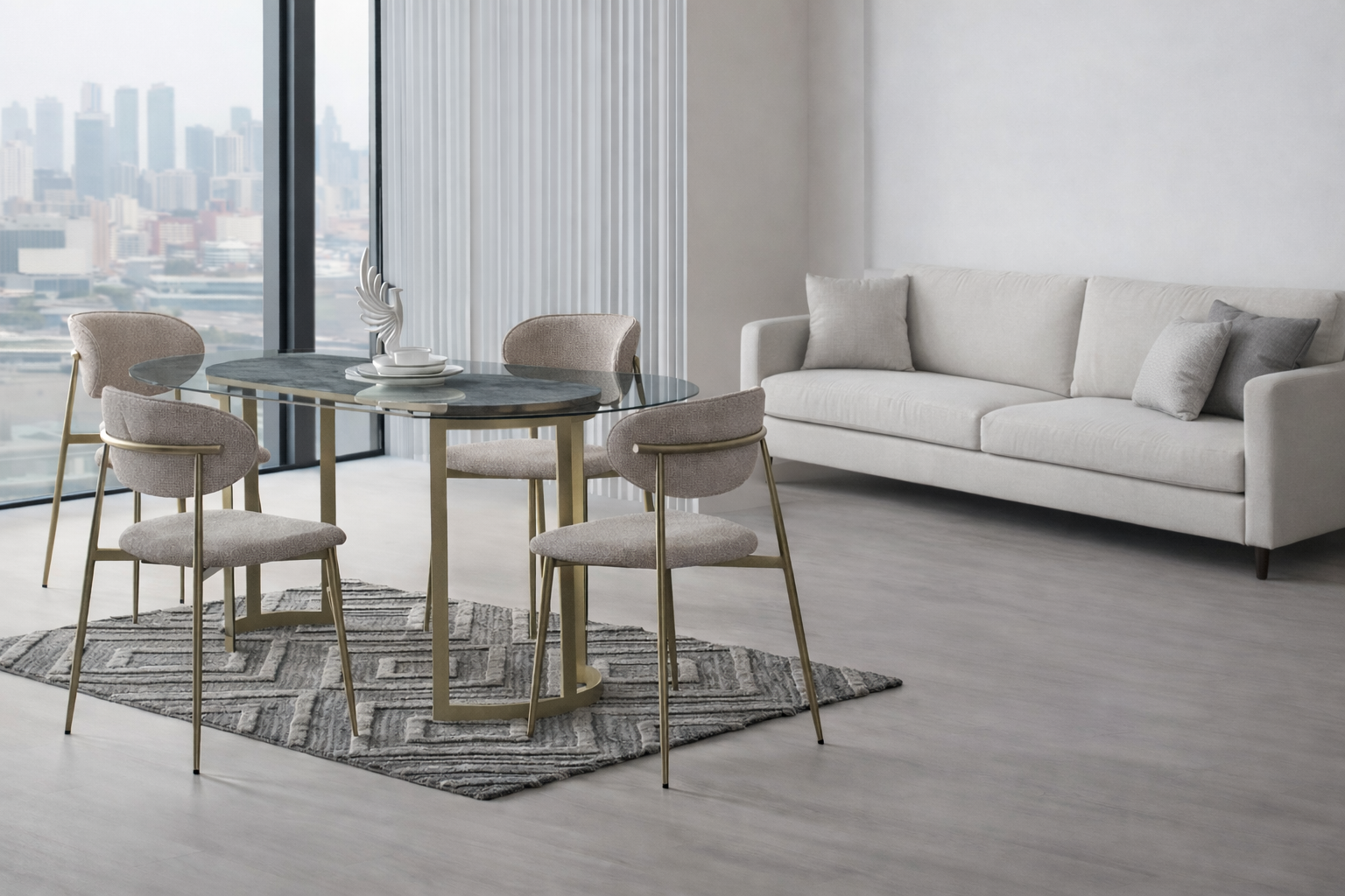 Elegantes 5-teiliges Esszimmer-Set für gesellige Momente