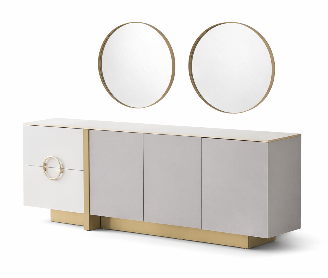 Размеры Stilvolles Sideboard mit Spiegel für ein elegantes Wohnambiente