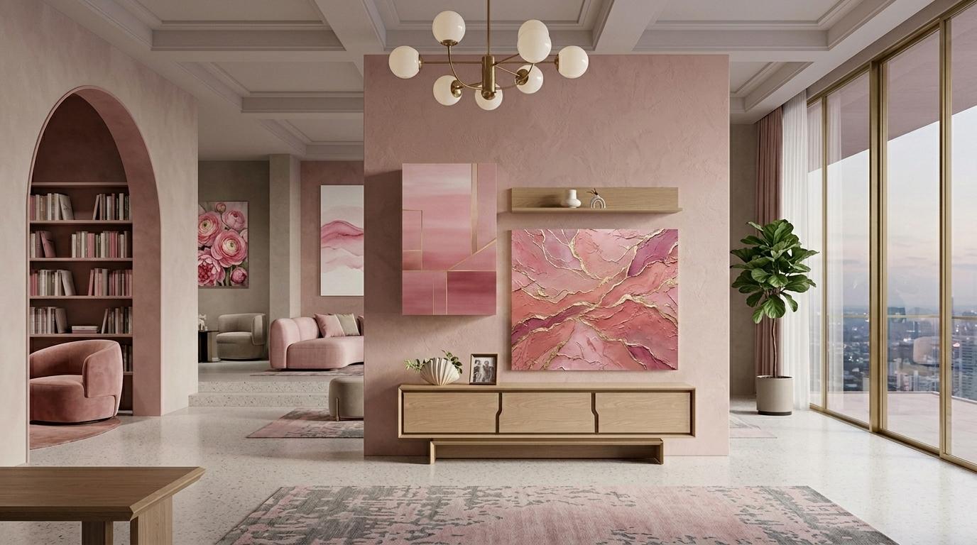 TV board Wandregal Stil modern beige bequem praktisch Wohnzimmer geräumig
